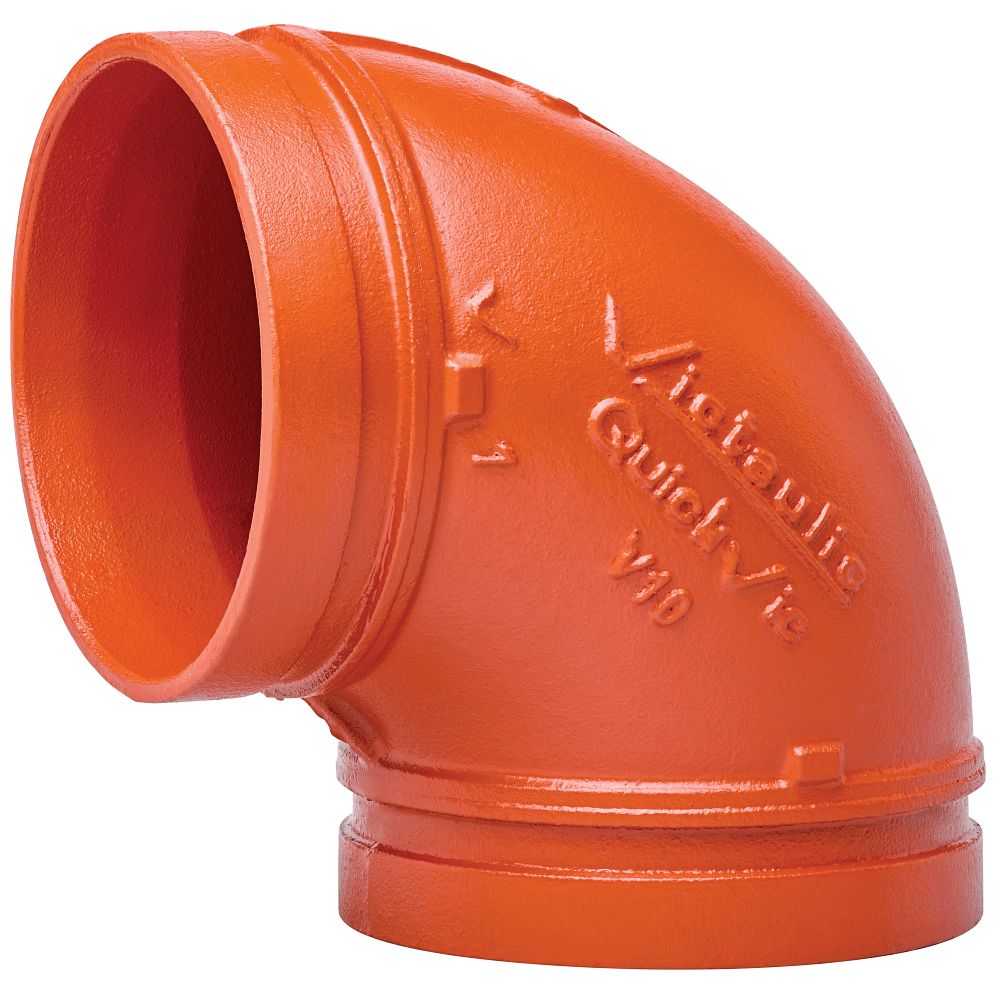 Grooved IPS Pipe Fitting 2" Victaulic Style 10-90 Degree Elbow 